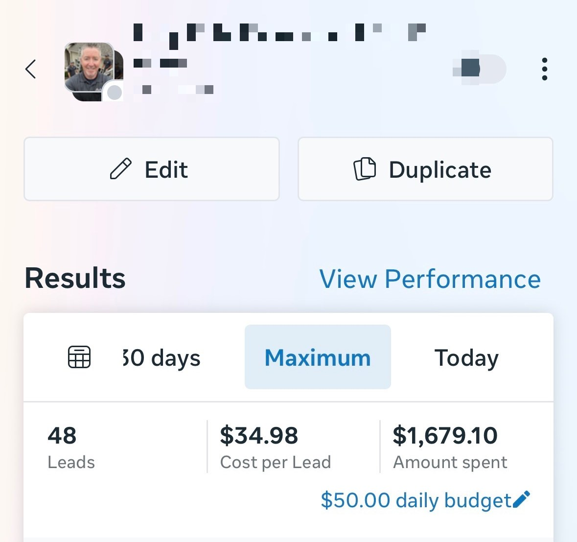 Campaign result: 48 leads