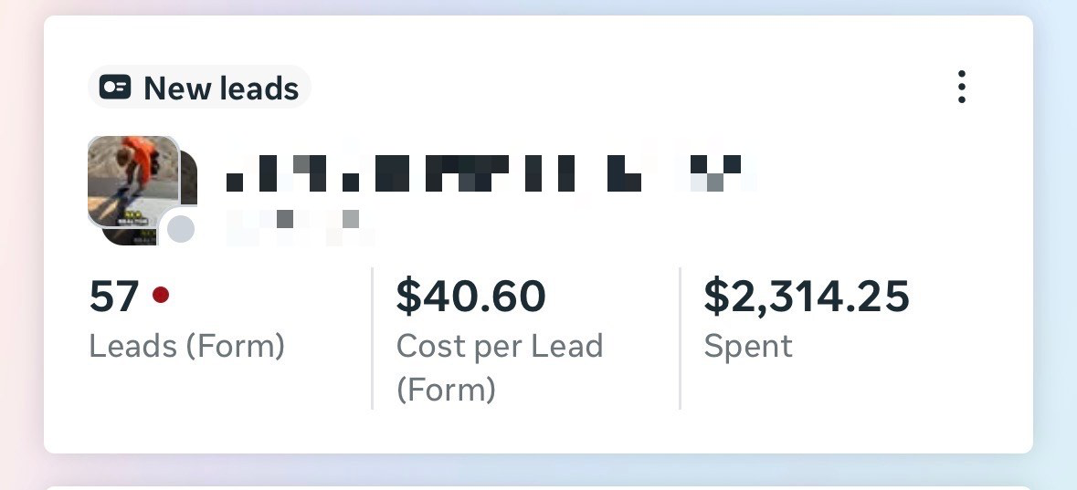 Campaign result: 57 leads